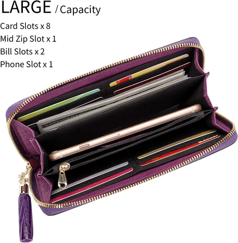 Vista 7 de PIJUSHI Bolsos de mano de diseñador para mujer, bolsos florales con asa superior, bolsos de mano de cuero genuino para mujer, cartera floral