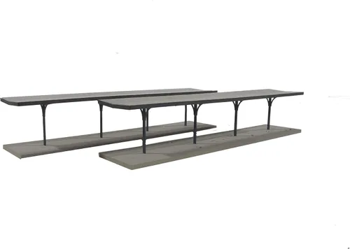 Vista 4 de Walthers Cornerstone Kit Serie HO Scale Mariposa Estación Refugios de Plataforma