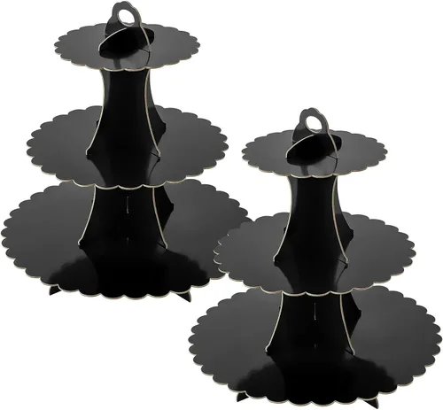 Vista 36 de Soleebee Soporte para Cupcakes de 3 Niveles, Torre de Cupcakes de Cartón, Torre de Soporte para Pasteles de Postre para Decoración de Cumpleaños