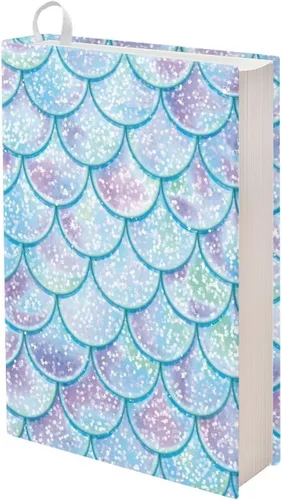 Vista 21 de Cozeyat Fundas de libro a prueba de polvo para amantes de los libros, protector de libro de texto con cinta de 9 x 11 pulgadas, fundas de libro