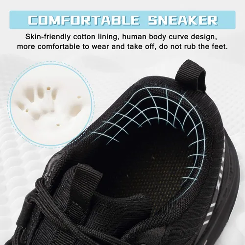 Vista 4 de Zapatos de senderismo para hombre, zapatos para caminar al aire libre, transpirables, antideslizantes, para hombres, todo terreno, tenis