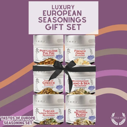 Vista 8 de European Seasonings Gourmet Gift Set – Tastes of Europe – Mezcla de especias artesanales – Paquete de seis – Sin OMG, totalmente natural, lote