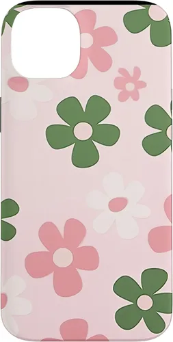 Vista 14 de Funda con diseño floral de margaritas verde salvia y rosa para iPhone 11