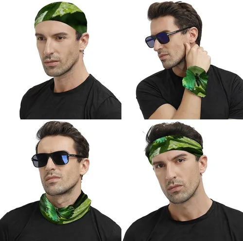 Vista 4 de Butterfly-Green Face Scarf Cover Ear Loop Hole,Outdoors Face Mask for Women Men Sports Yoga Running Hiking Ski Snowboard,Cooling Neck Shield Scarf