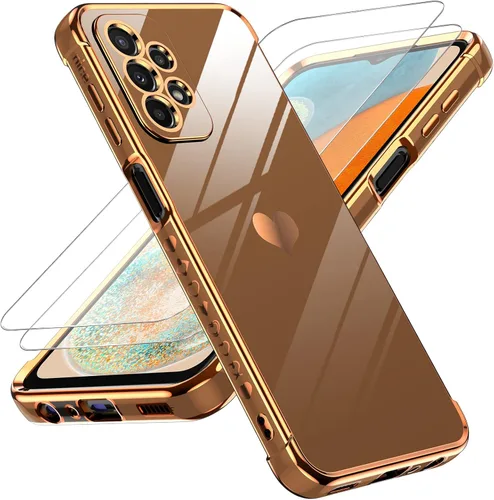 Vista 11 de LeYi Funda para Motorola-G 2025: Love Heart Plating Luxury, Negro