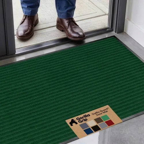 Vista 75 de GORILLA GRIP Traffic Guard - Tapete resistente para interiores y exteriores Negro