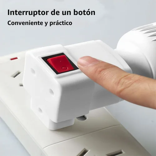 Vista 6 de Adaptador de extensión de enchufe E26/E27 con interruptor, enchufe de luz enchufable, convierte la toma de corriente a enchufe de bombilla