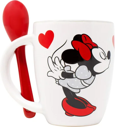 Vista 2 de Disney Mickey and Minnie Kissing - Taza de café expreso de 4 onzas