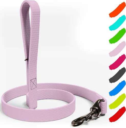 Vista 14 de Correa impermeable para perro, resistente de 6 pies, fabricada en Estados Unidos, color azul