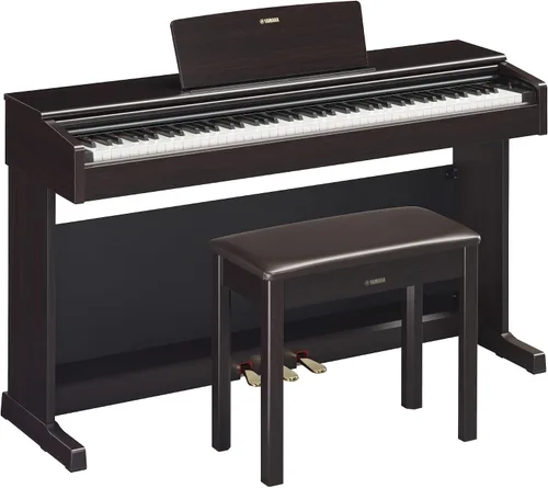 Vista 15 de Yamaha Arius Series - Piano vertical digital delgado, gran sonido, teclado compacto con peso, negro (YDPS35B) Teclado compacto con peso, negro