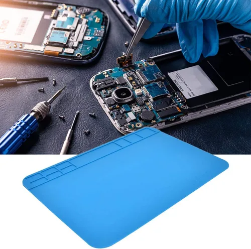 Vista 2 de Mantenimiento de la placa base digital Teléfono móvil Almohadilla de reparación de computadora Estera de soldadura de silicona Estera de trabajo