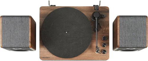 Vista 22 de Crosley CR7501A-CL Nocturne - Tocadiscos Bluetooth de 2 velocidades con altavoces estéreo a juego, color carbón