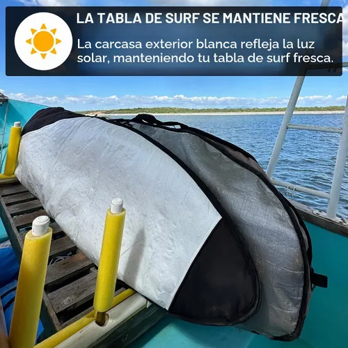 Vista 4 de Bolsa para tabla de surf Ho Stevie! - Bolsa de día con cremallera - Se adapta a todas las formas de tablas de surf - Acolchado de espuma y cubierta