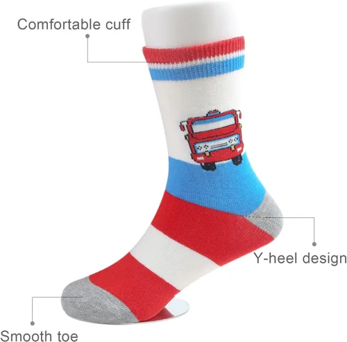 Vista 5 de Calcetines de vestir de algodón suave para niños y niños
