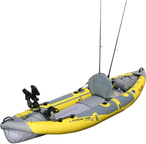 Vista 4 de Advanced Elements StraitEdge™ Angler Inflatable Kayak - AE1006-ANG Fishing Kayak with Rod Holders and Bag and Pump