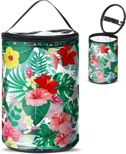 Vista 9 de Sanwuta - Neceser de regalos de playa, resistente, transparente, para loción, bolsas de aseo para viajes, protector solar, maquillaje, estuche