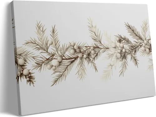 Vista 15 de Arte de pared de pueblo de invierno, encantadoras casas de pueblo cubiertas de nieve, escena nocturna acogedora, arte de pared, decoración navideña