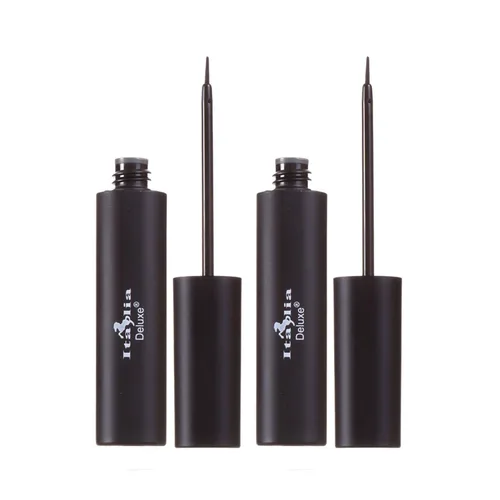 Vista 2 de Italia-Deluxe Maquillaje 2pcs de Delineador Líquido Clásico 201 Mate Negro Delineador de Ojos Vitamina E + ZipBag