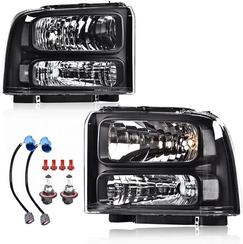 Vista 10 de G-PLUS Faros delanteros delanteros para Ford F250 F350 F450 F550 Super Duty 1999-2004; compatible con Ford Excursion 2000-2004 lente transparente
