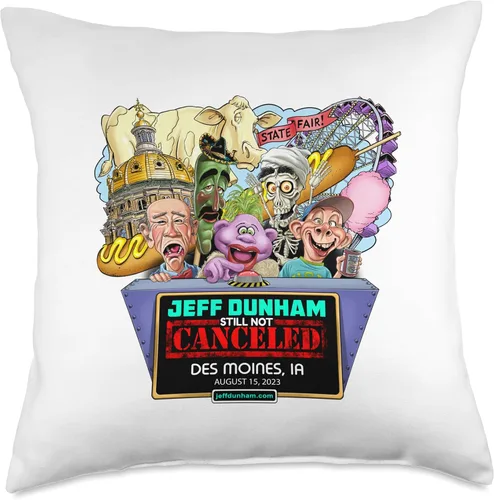 Vista 5 de JEFF DUNHAM Des Moines, IA (2023) - Almohada de 16 x 16 pulgadas, multicolor