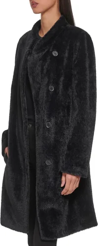 Vista 3 de DKNY Women's Wool-Blend Button-up Asymmetrical Overcoat