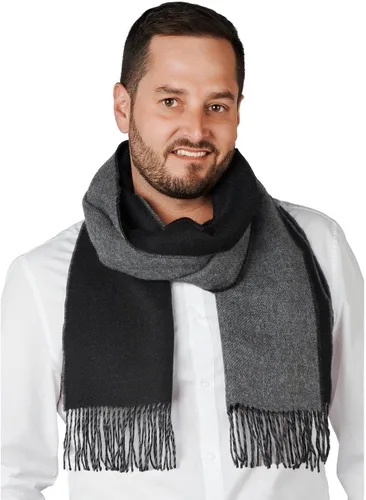 Vista 4 de Inca Fashions - Bufanda de lana de alpaca - 100% alpaca bebé pura - Bufanda reversible de contraste de doble cara