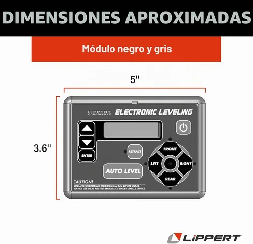 Vista 2 de Lippert Ground Control Sistema de Nivelación de RV de 5ª Rueda y Remolque de Viaje Reemplazo de Panel Táctil con Botón de Nivelación Automática