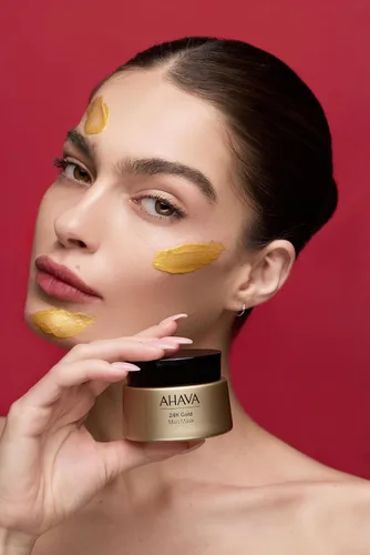 Vista 7 de AHAVA Máscara de barro mineral de oro de 24 quilates, 1.7 onzas líquidas