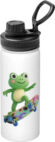 Vista 12 de Scarlet Eye Printed Insulated Water Bottle, 18oz Stainless Steel Funny Travel Mug, Leakproof Hot & Cold for Sports, Gym, Hiking