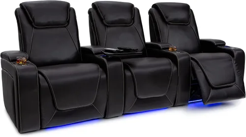 Vista 15 de Seatcraft Paladin - Asiento de cine en casa, sillón reclinable individual Negro