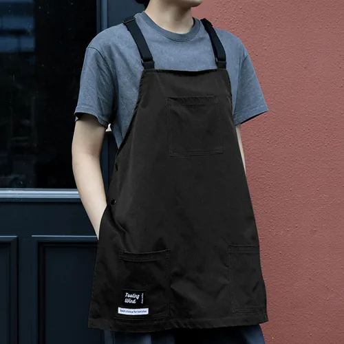 Vista 8 de Professional Utility Apron Polyester with Storage Pockets Apron Vest for Restaurant Staff Hairdressing Baristas Tool