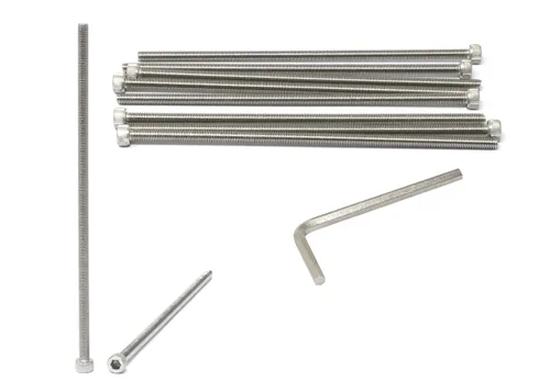 Vista 126 de iexcell Kit de tornillos de cabeza hexagonal de acero inoxidable 304, 100 unidades M2 x 0.157 in, paso de rosca de 0.016 in
