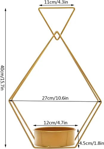 Vista 2 de Jarrones dorados para centros de mesa de boda, 10 piezas de centro de mesa de metal geométrico dorado, elegantes centros de mesa de boda para mesas