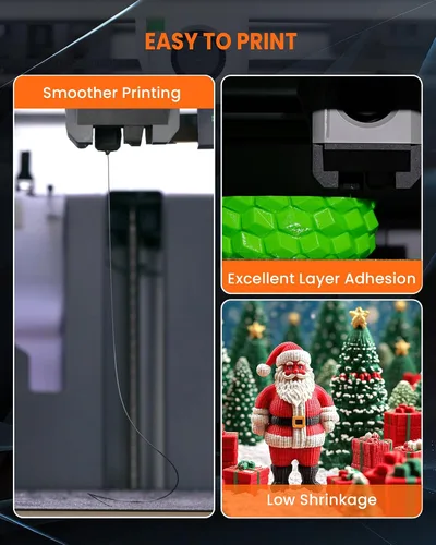 Vista 6 de TECBEARS Filamento PLA 1.75mm, Filamento de impresora 3D enrollado cuidadosamente, precisión dimensional +/- 0.02 mm, carrete de 1 kg (2.2 lbs)