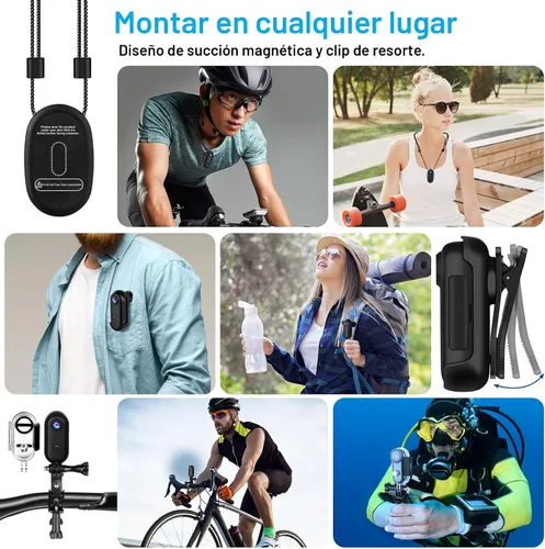 Vista 4 de Cámara de acción i3 4K pulgar, tamaño pequeño, montaje en cualquier lugar