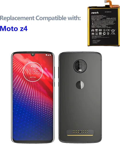 Vista 4 de Nueva batería recargable KZ40 compatible con Moto Z4 Verizon XT1980-4 con herramientas