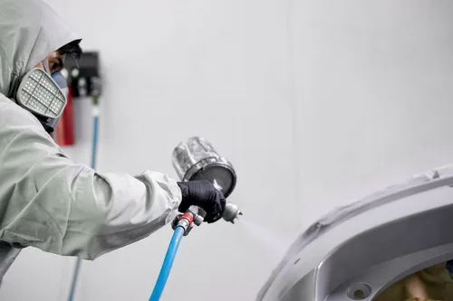 Vista 4 de Kit de tazas y revestimientos para mezclar pintura automotriz, taza desechable para pistola de pintura en aerosol, tapas y adaptadores para filtrar
