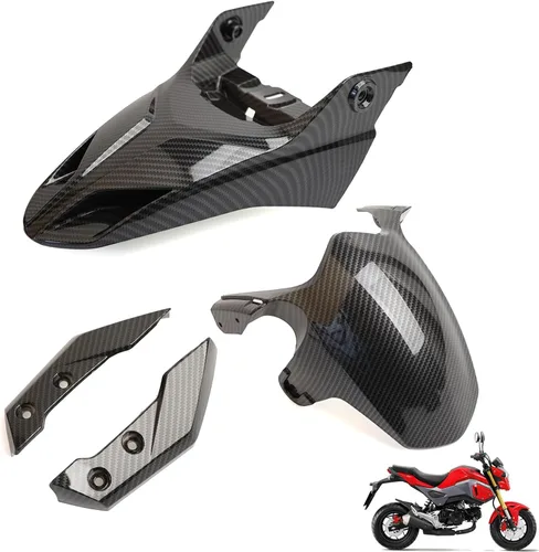 Vista 10 de Mokuo Guardabarros traseros de motocicleta aptos para Honda Grom msx125 2016-2020 Partes, Negro Mate