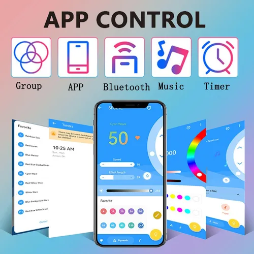 Vista 3 de WS2812B WS2811 Controlador de tira LED SP621E Bluetooth iOS/Andriod App Control Soporte Smart LED Controller Entrada USB para Dream Color LED Light