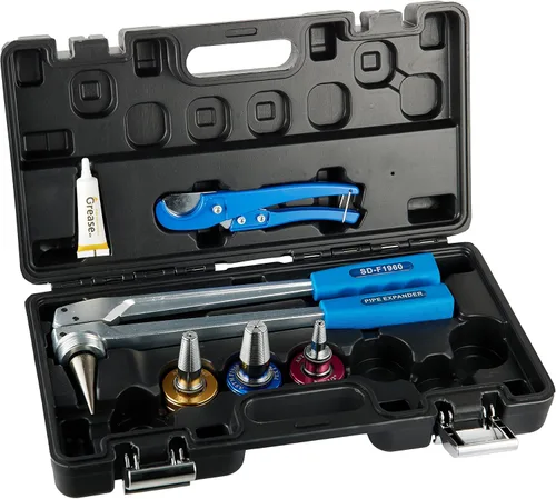 Vista 5 de EFIELD PEX Kit de herramientas de expansión de rotación automática con cabezales expansores de 1/2 pulgadas, 3/4 pulgadas y 1 pulgada, (TOOL022)