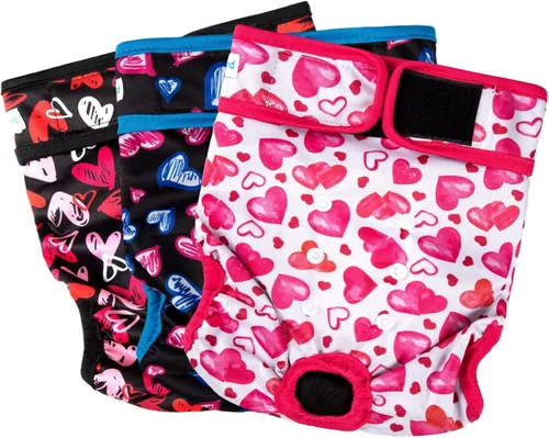 Vista 12 de Paw Legend Pañales lavables y reutilizables para perras, pañales para perras (3 unidades, XS)