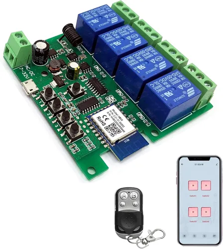 Vista 8 de Módulo de conmutación de relé WiFi inteligente de 1 canal USB 5V/AC85V-250V, compatible con control Bluetooth, control remoto de la aplicación