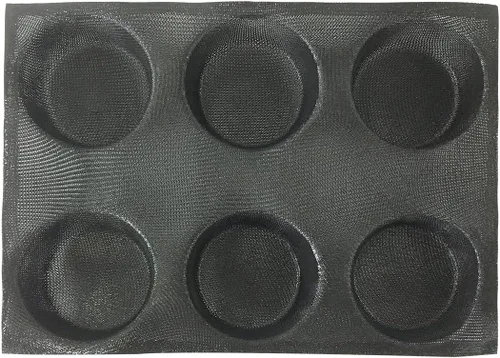 Vista 7 de Bluedrop Moldes perforados de la panadería de la forma redonda de la bandeja del pan de la forma del pan del bollo del silicón