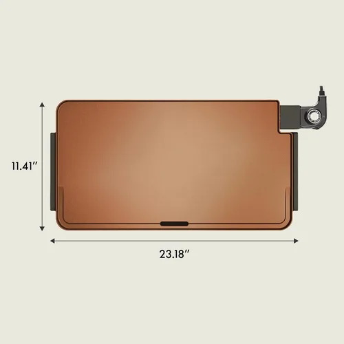 Vista 7 de bella Plancha eléctrica XL de titanio de cerámica, haz 15 huevos a la vez, revestimiento antiadherente ecológico saludable, limpieza sin