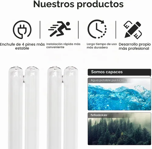 Vista 3 de Dos 36W 36 vatios ULTRAVIOLETA lámpara 2G11 Base-4 Pin para JEBAO, nuevo