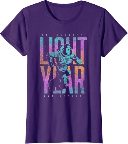 Vista 9 de Disney Pixar Lightyear Buzz Lightyear To Infinity And Beyond Camiseta, Negro
