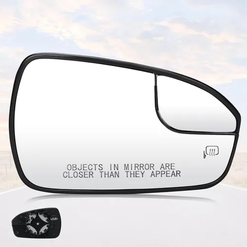 Vista 9 de Youxmoto Espejo lateral calefactado, Vidrio para Ford Fusion 2013-2020, (1 par) Espejo convexo para lado izquierdo del conductor y lado derecho