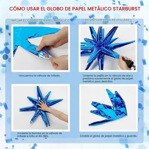 Vista 7 de Kit de arco de globos rojos, blancos y azules de 162 piezas con globos
