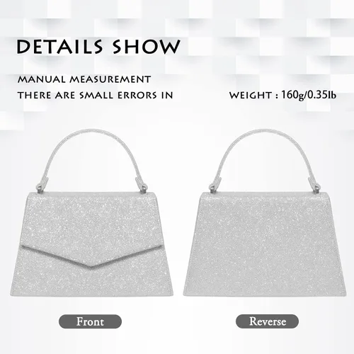 Vista 4 de AOYUNHUI Monederos de mano para mujer, bolso cruzado de boda, bolso cruzado para mujer, boda, graduación, fiesta, club