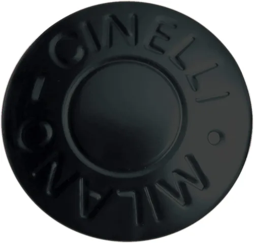 Vista 2 de Cinelli Milano - Tapones anodizados para manillar Negro (black Logo)